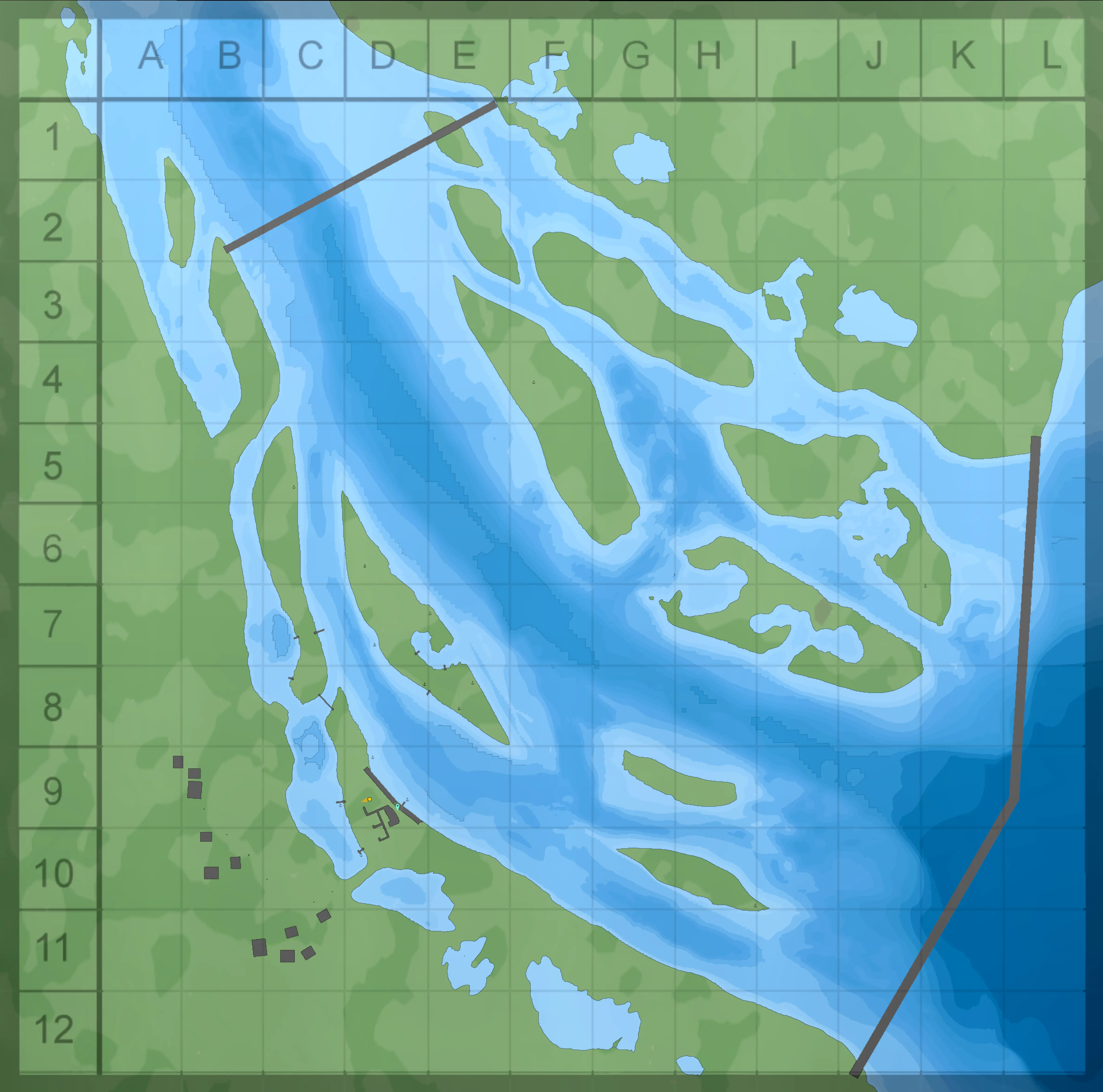 Karte Dnepr-Delta